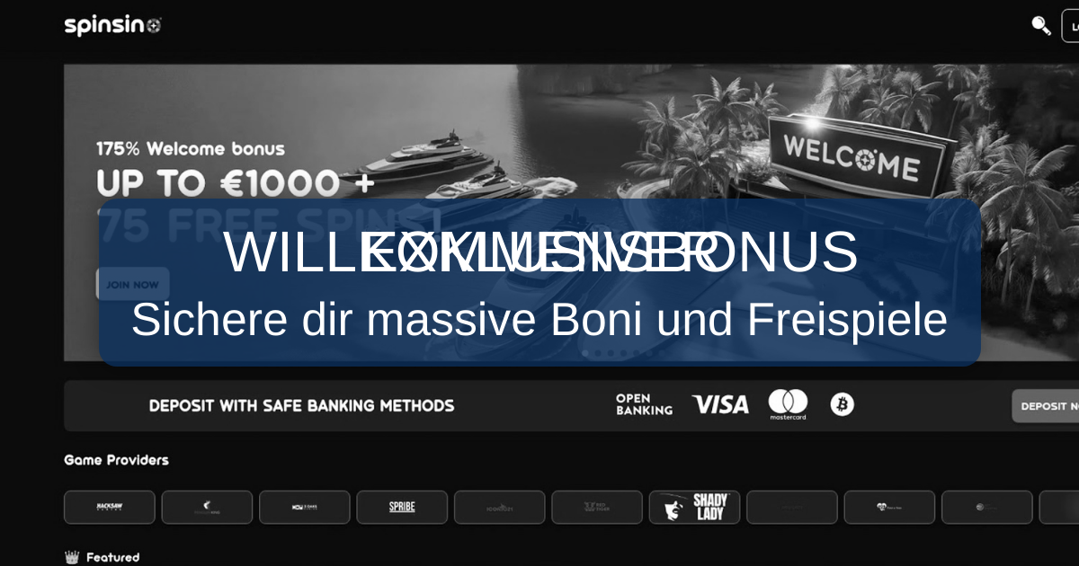 Spinsino Casino welcome bonus